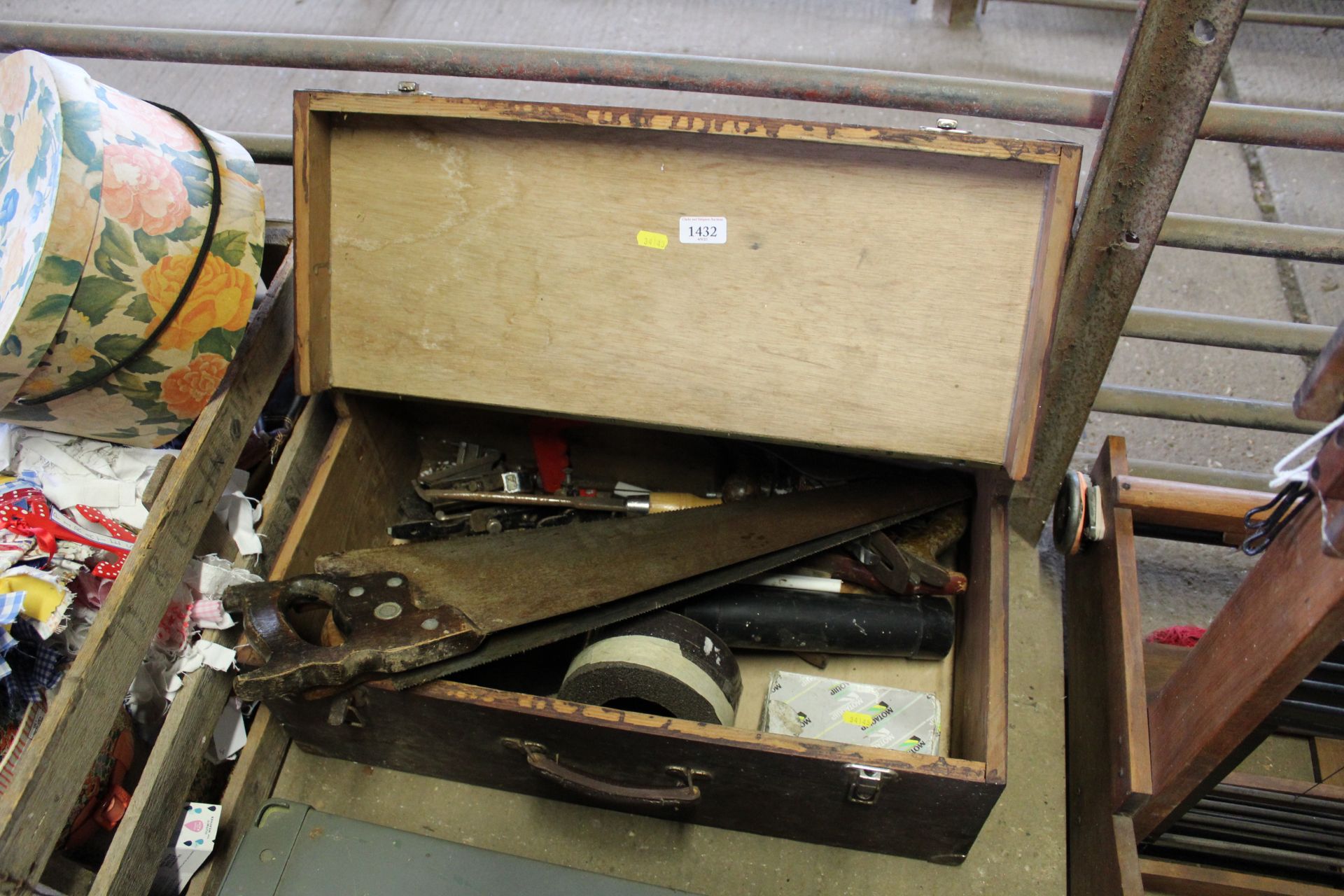 A wooden carpenters a box and a quantity of carpen