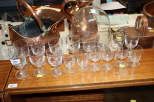 A collection of stemmed drinking glasses