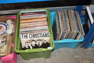 Two boxes of miscellaneous LP records