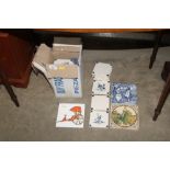 A collection of misc. decorative tiles