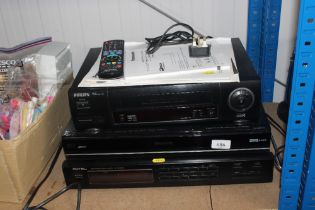 A Panasonic video player, A Blu-ray DVD recorder a