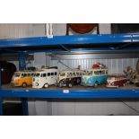 Five various camper van models