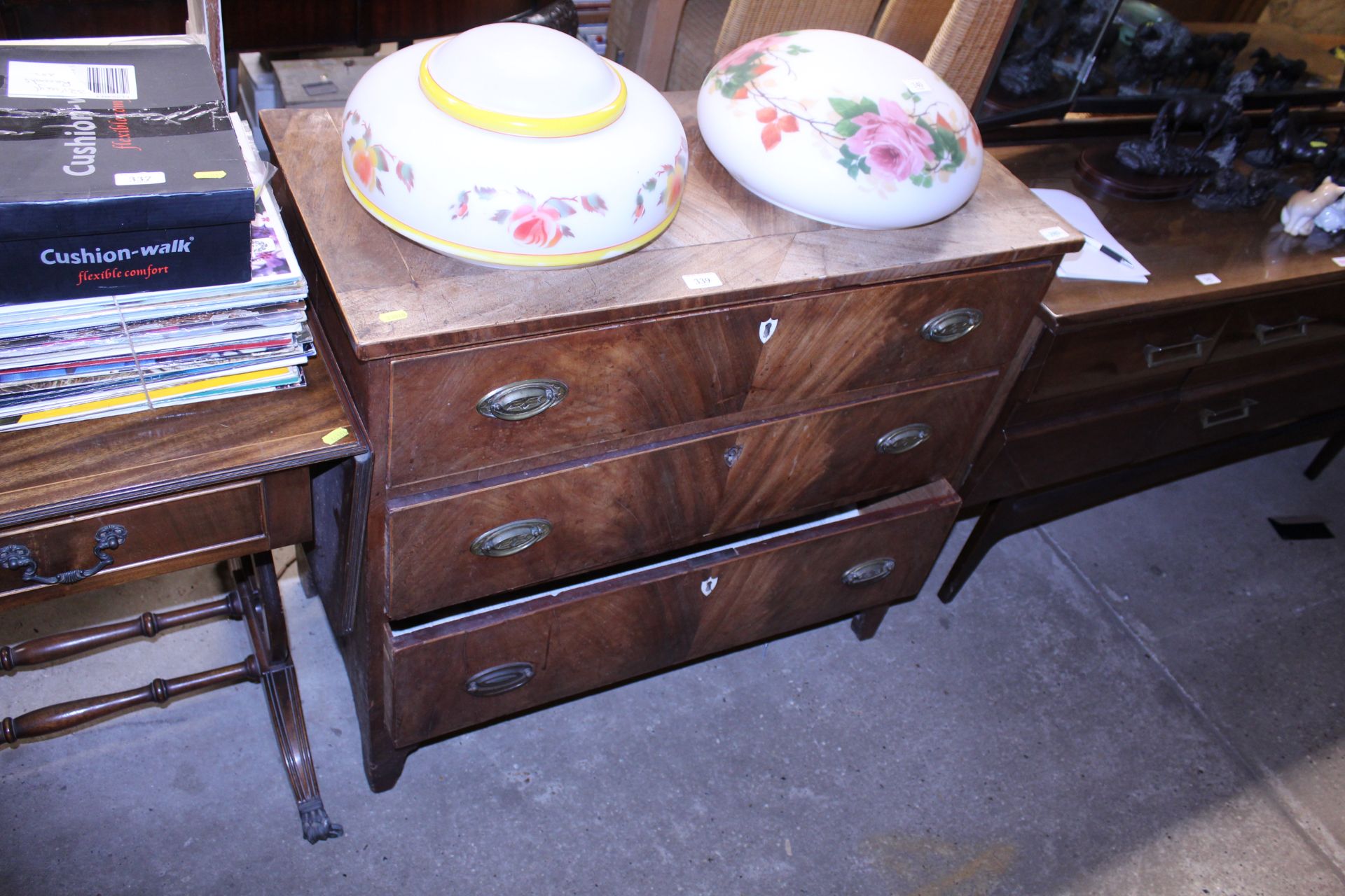 A 19th Century mahogany chest of three drawers