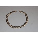 A 9ct old curb link bracelet, approx. 14gms
