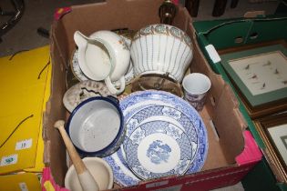 A collection of various decorative ceramics includ