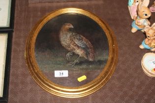 Oil on board, study of an English Partridge