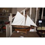 A model of a 19th Century sailing ship
