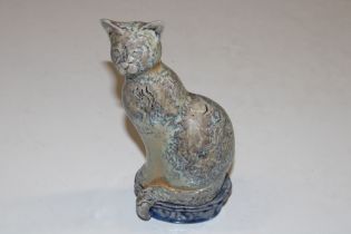 Joan Doherty, Racu glazed model of a cat, signed t