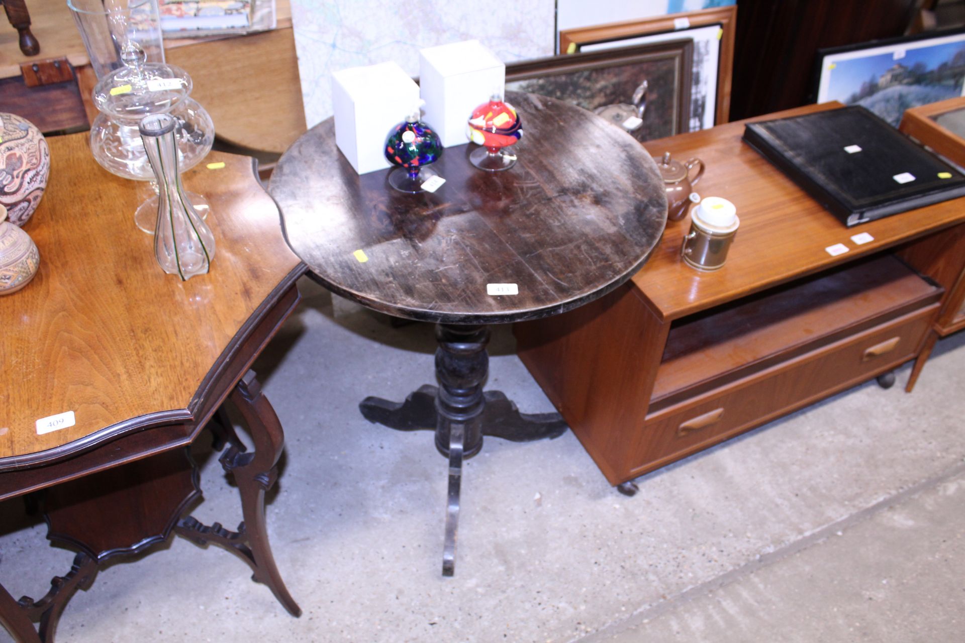 A tripod table