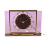 An Art Deco design electric mantel clock