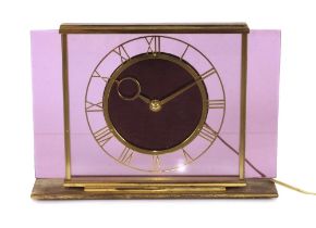 An Art Deco design electric mantel clock