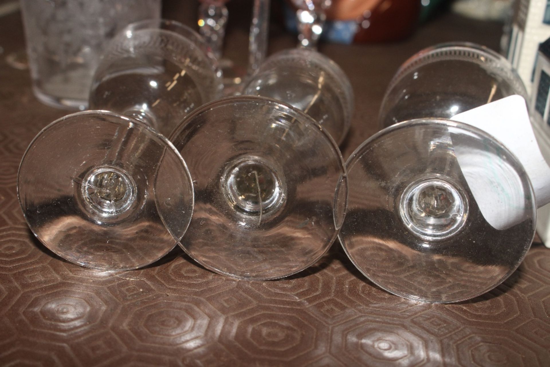 Five ruby tinted sherry glasses and various other - Image 10 of 12