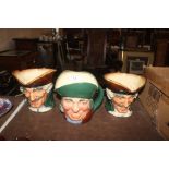 Three Royal Doulton character jugs, two of Dick Tu