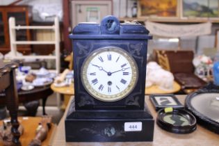 A Victorian marble cased mantel timepiece