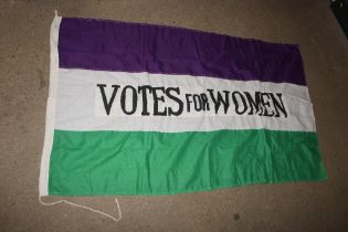 A "Votes For Women Suffragettes" type flag