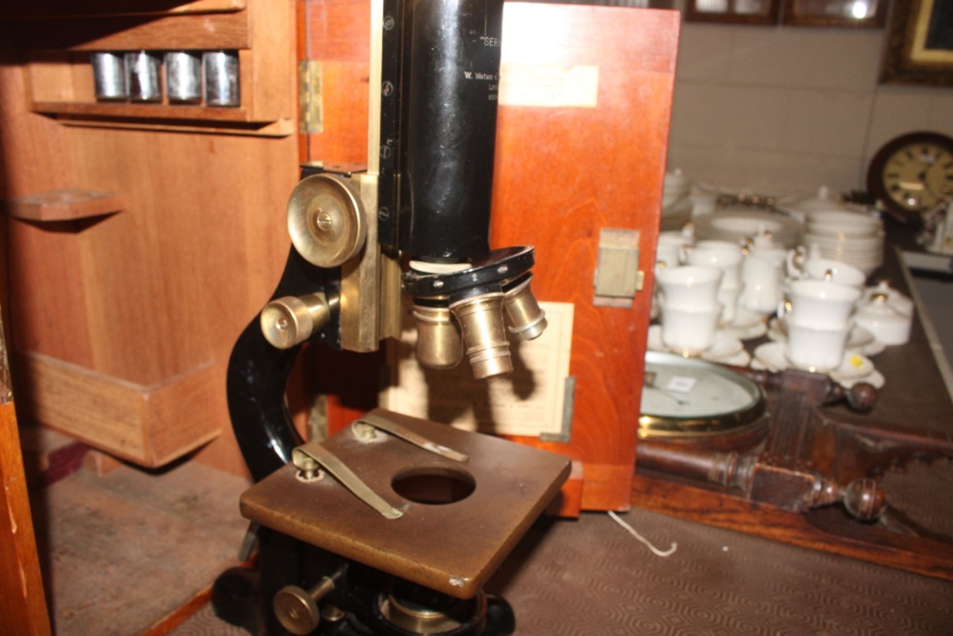 A cased microscope by Watson - Image 9 of 11