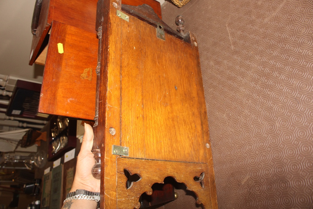 A late Victorian oak cased barometer - Image 5 of 5