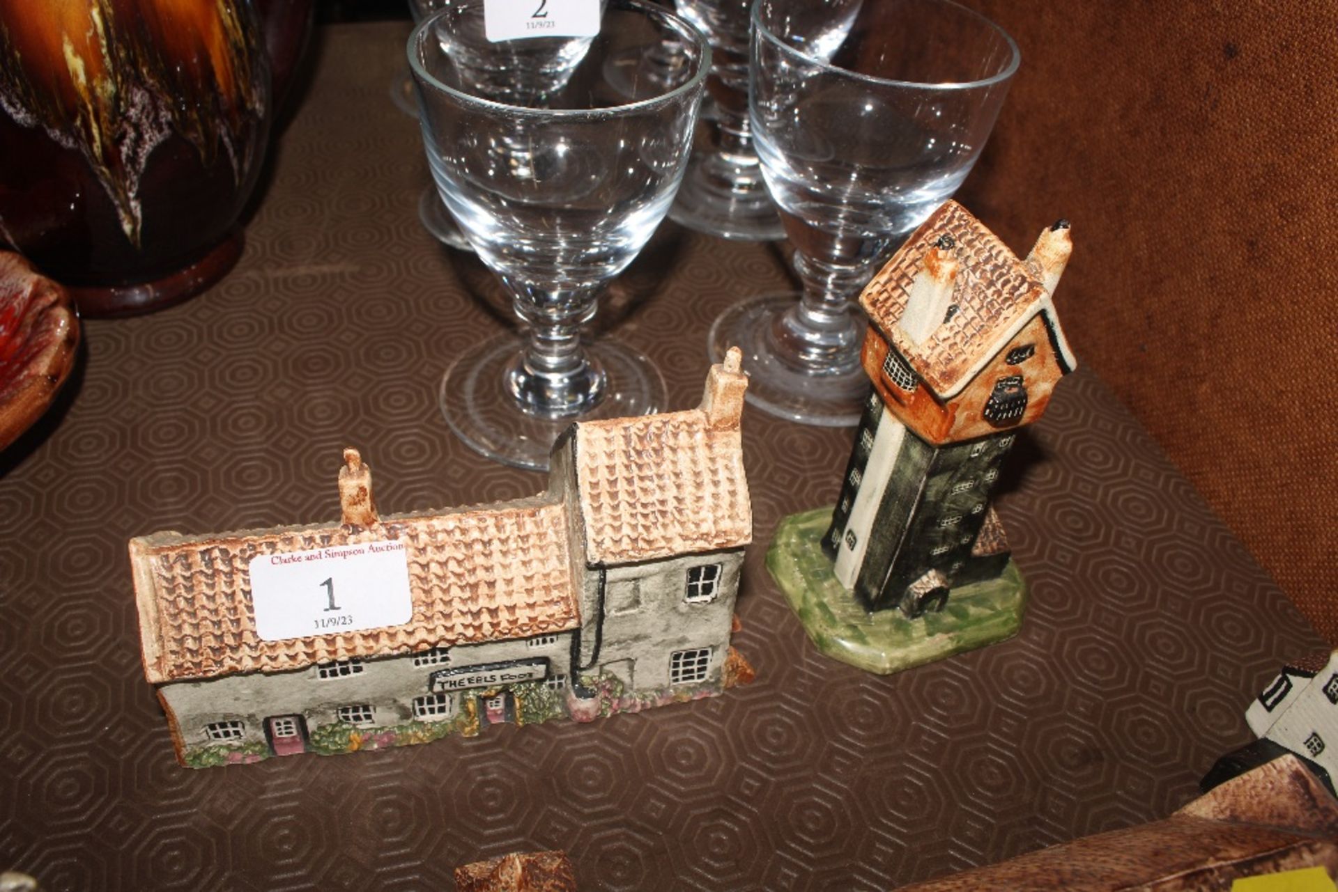 A small collection of model pottery cottages includ - Image 2 of 11