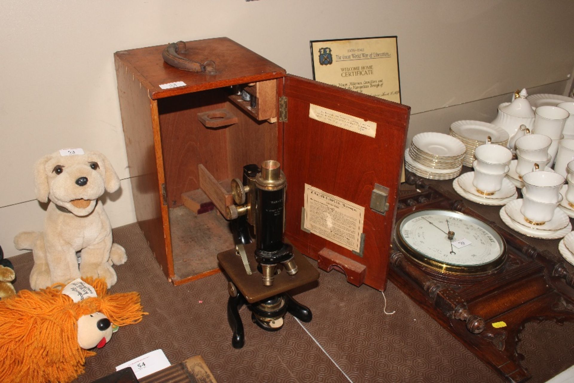 A cased microscope by Watson