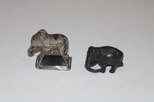 An Eastern white metal model of an elephant, appro