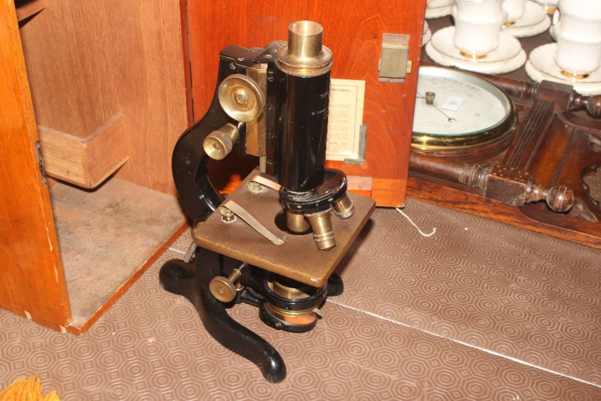 A cased microscope by Watson - Image 2 of 11