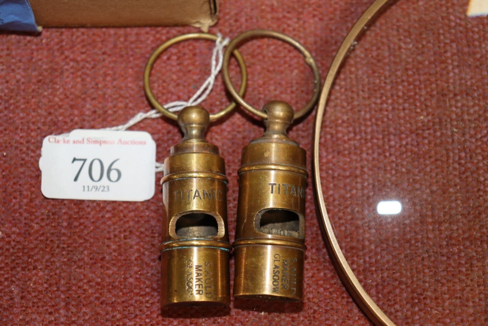 Two reproduction whistles