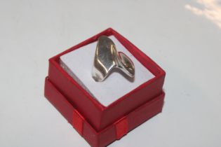 A Sterling silver Studio ring, size N/O