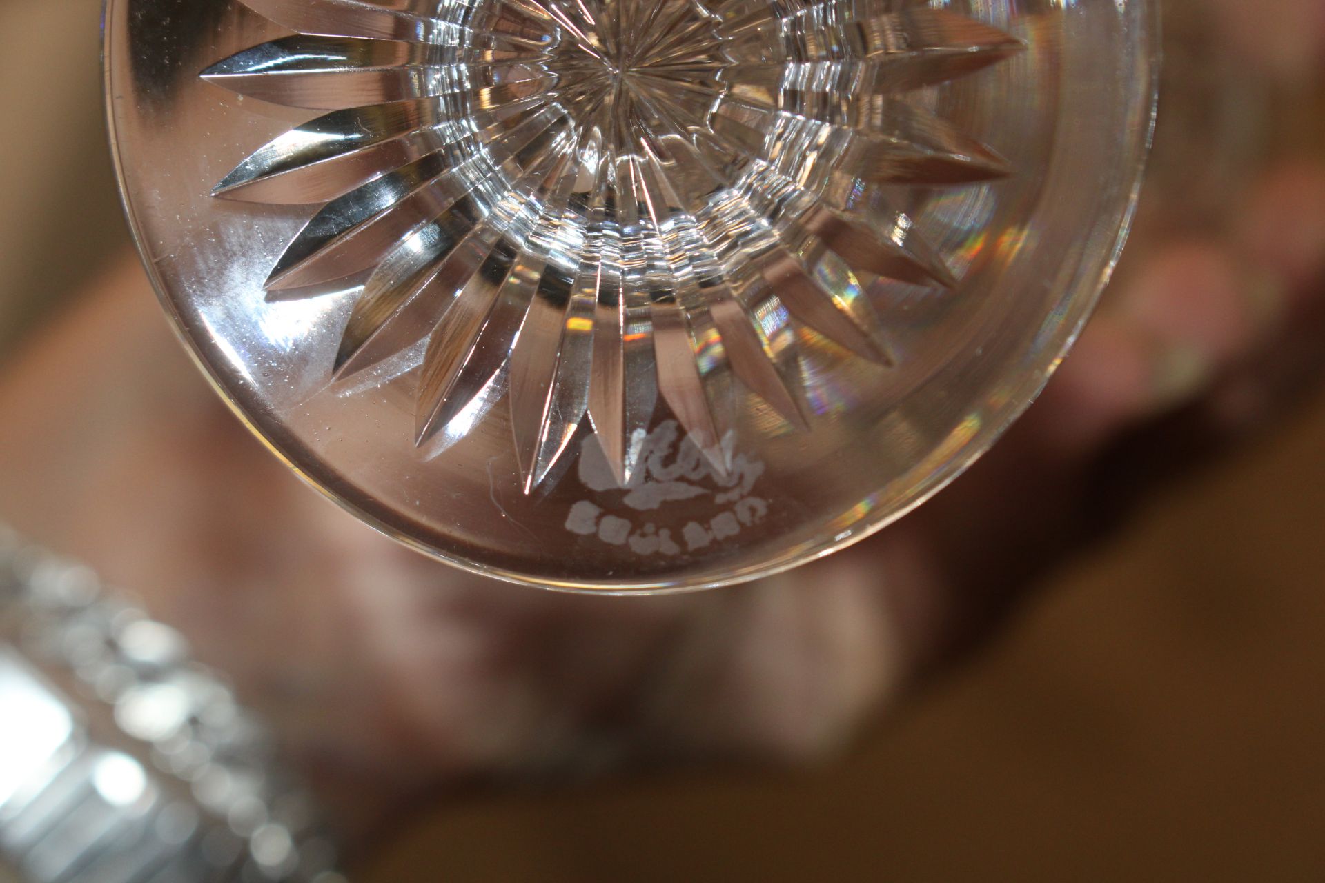 A quantity of Thomas Webb crystal table glassware including eight Champagne flutes, eight tumblers - Image 3 of 3