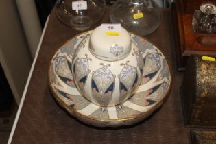 A Masons ironstone for Liberty ginger jar and cover and matching fruit bowl