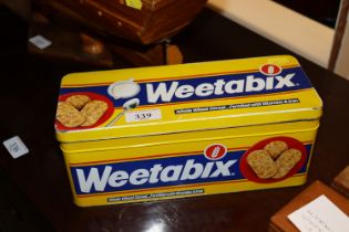 A Weetabix tin