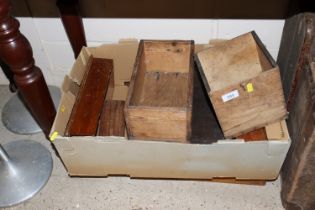 A collection of various wooden boxes etc.