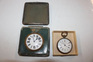 A Centre Second Chronograph pocket watch AF; and a