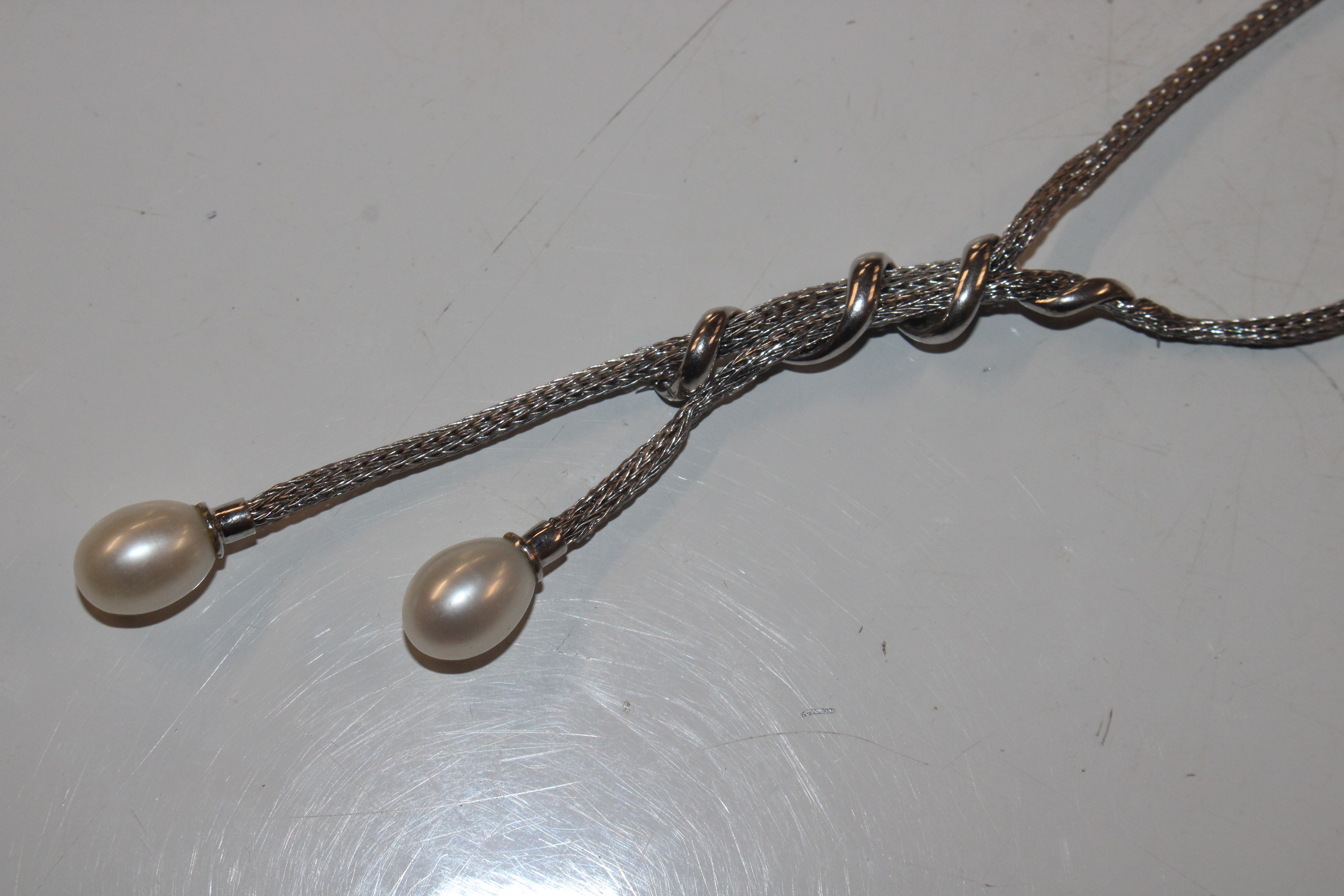 A Sterling silver and cultured pearl necklace and - Bild 6 aus 7