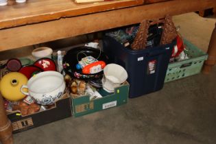 Four boxes of various sundry glass and china