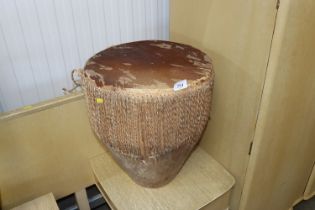 A skin covered drum