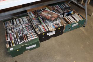 Three boxes of DVD's