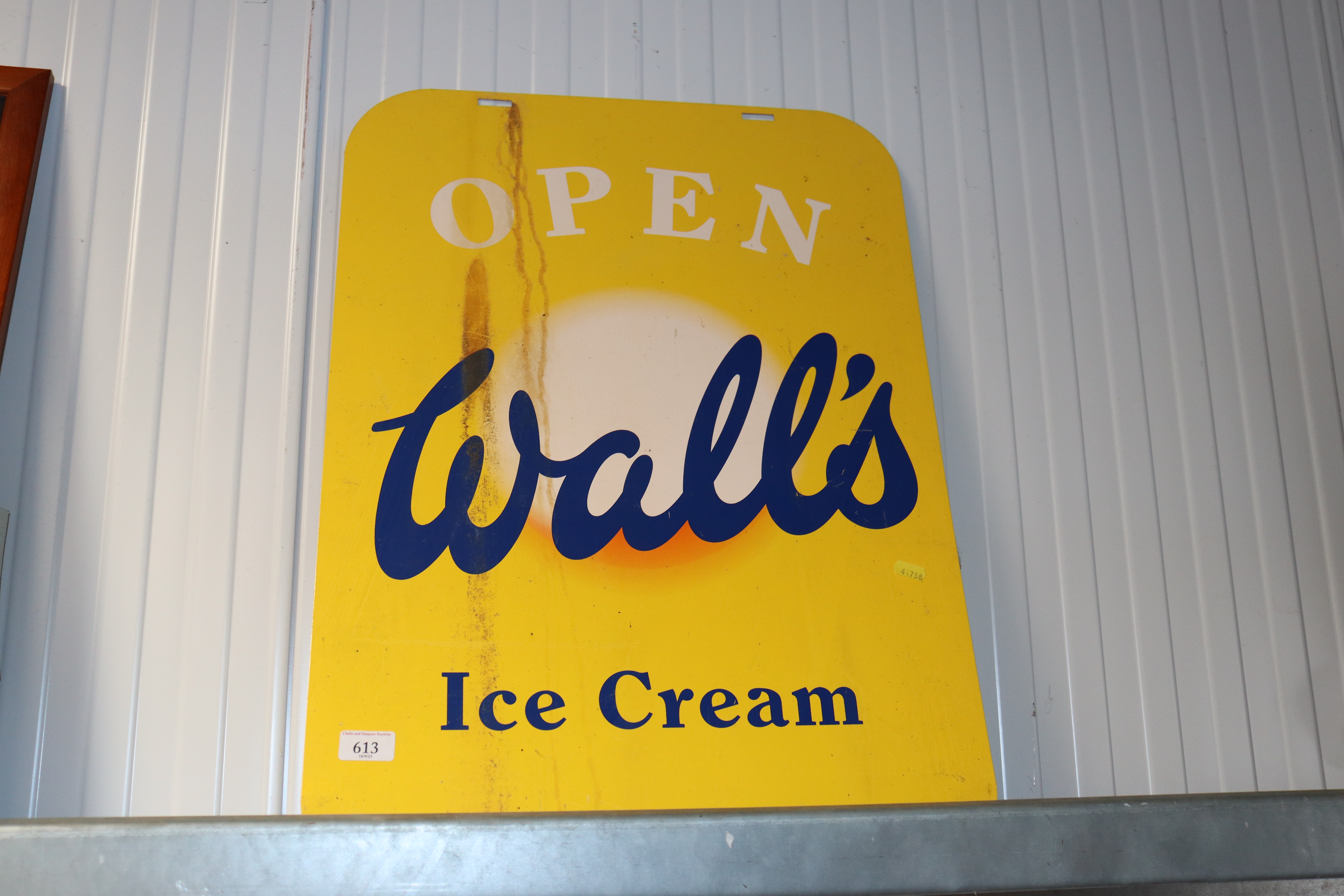 A Walls ice cream advertising sign