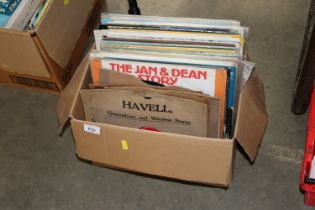 A box of various LP's etc.