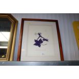 A framed glazed screen print by Jonathan Cook "Ar