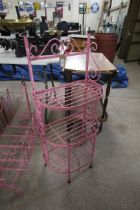 An antique French nursery bakers rack