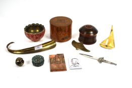 A miscellaneous collection of antique items includ