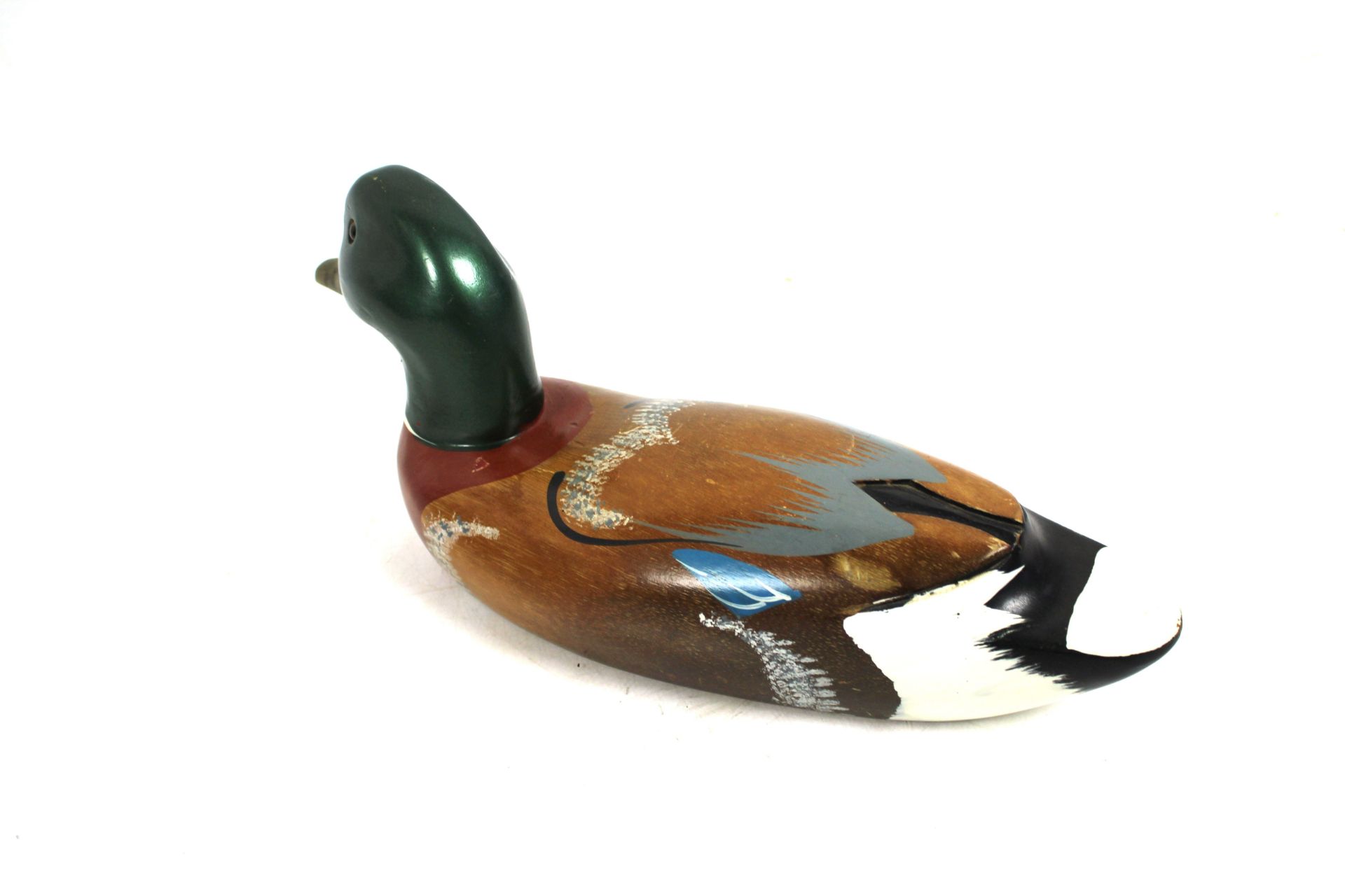 A large wooden decoy duck - Image 3 of 7