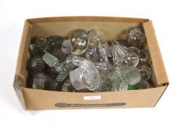 A quantity of Victorian glass decanter stoppers