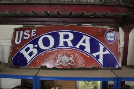 An enamel advertising sign for "Borax", approx. 24