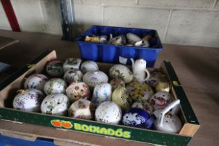 A collection of approx. 60 porcelain pomanders, va