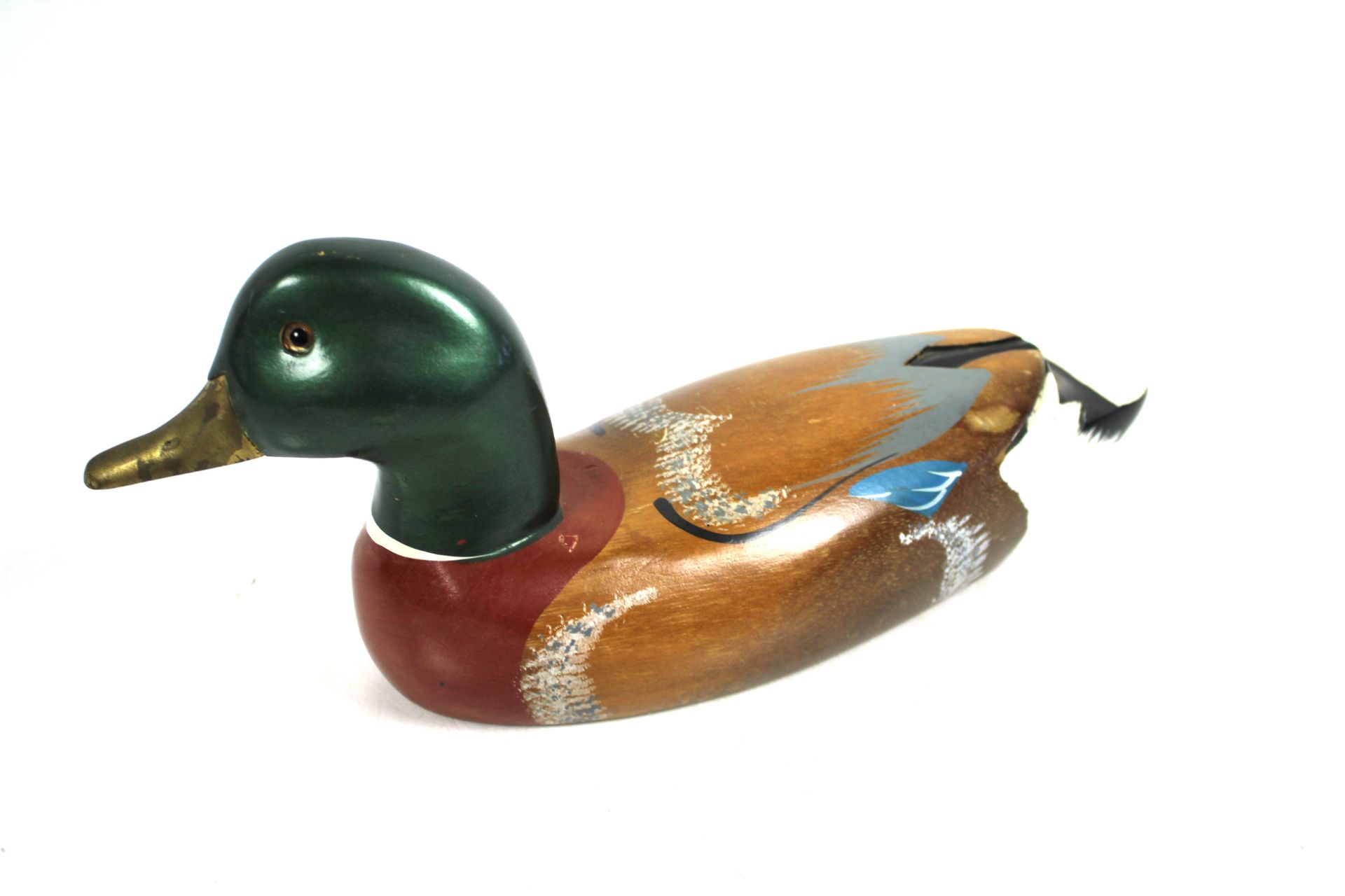 A large wooden decoy duck - Image 4 of 7