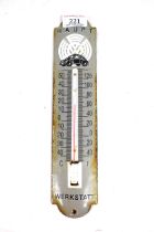 An enamel advertising thermometer for Haupt Werkst