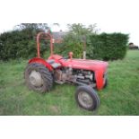 Massey Ferguson MF35 3-cylinder diesel 2WD tractor. Serial number SNM269900. Built Friday 19th