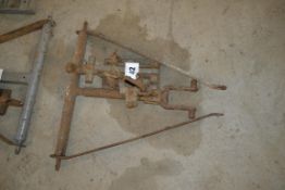 Massey Ferguson pick-up hitch. Comprising T-bar, drop arms, later style hook and keeper.