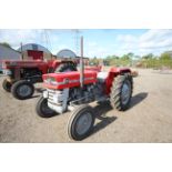 Massey Ferguson MF135 2WD tractor. Serial Number 429025. Registration Number TJH 638M (modern V5).
